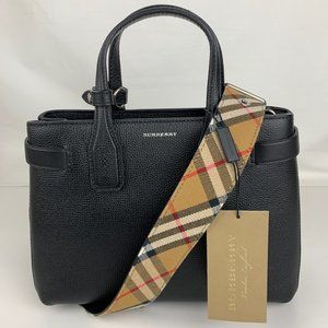 New Burberry Small Banner House Leather Tote